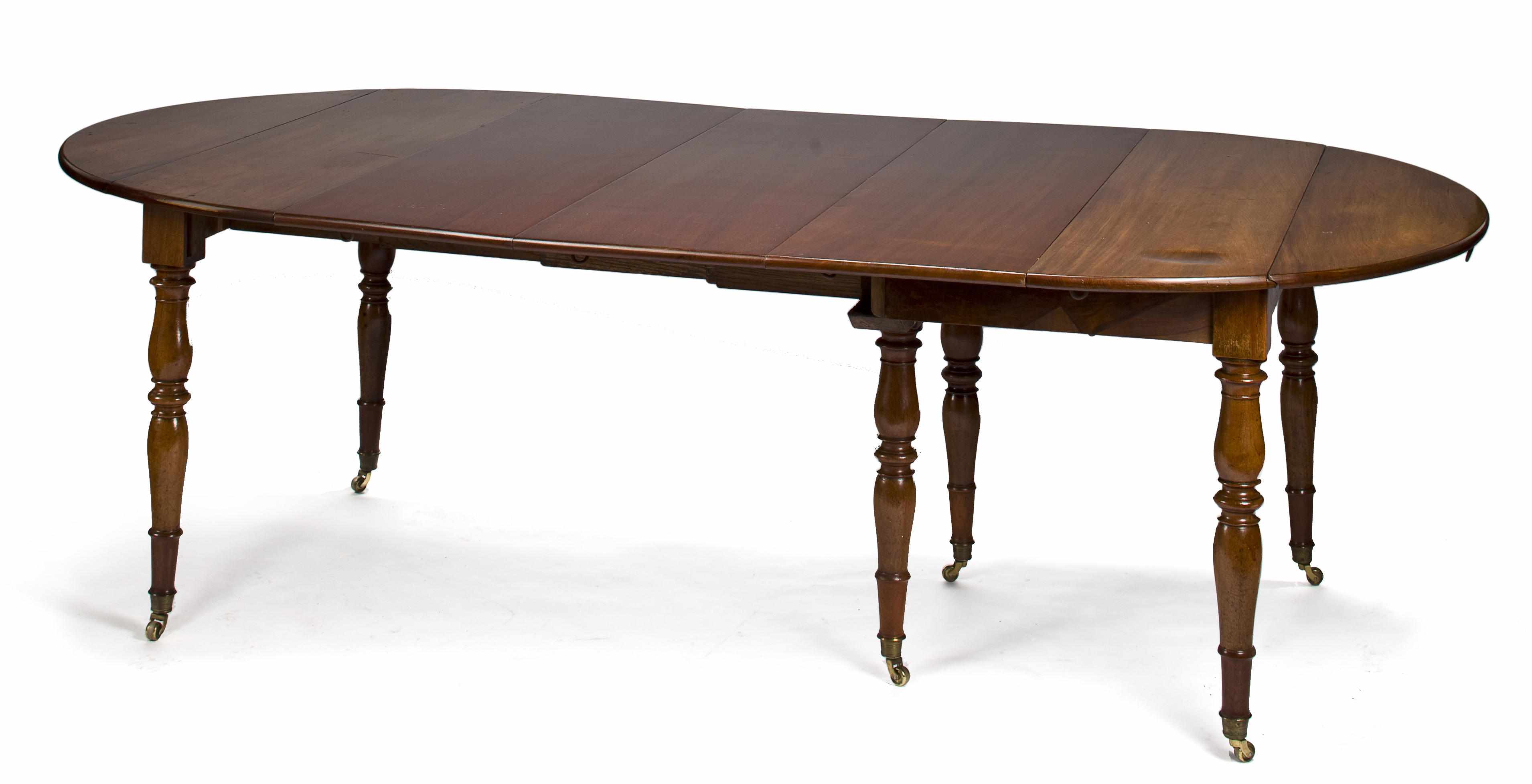 Appraisal: A Louis Philippe walnut extension dining table second quarter th