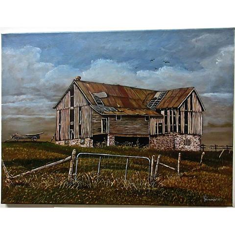 Appraisal: ROBERT PAANANEN CANADIAN - ABANDONED BARN NEAR LINDSAY ONT ACRYLIC