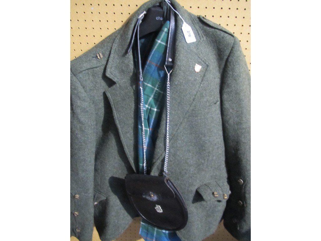 Appraisal: Set of boy's highland dress - kilt waistcoat sporran tweed