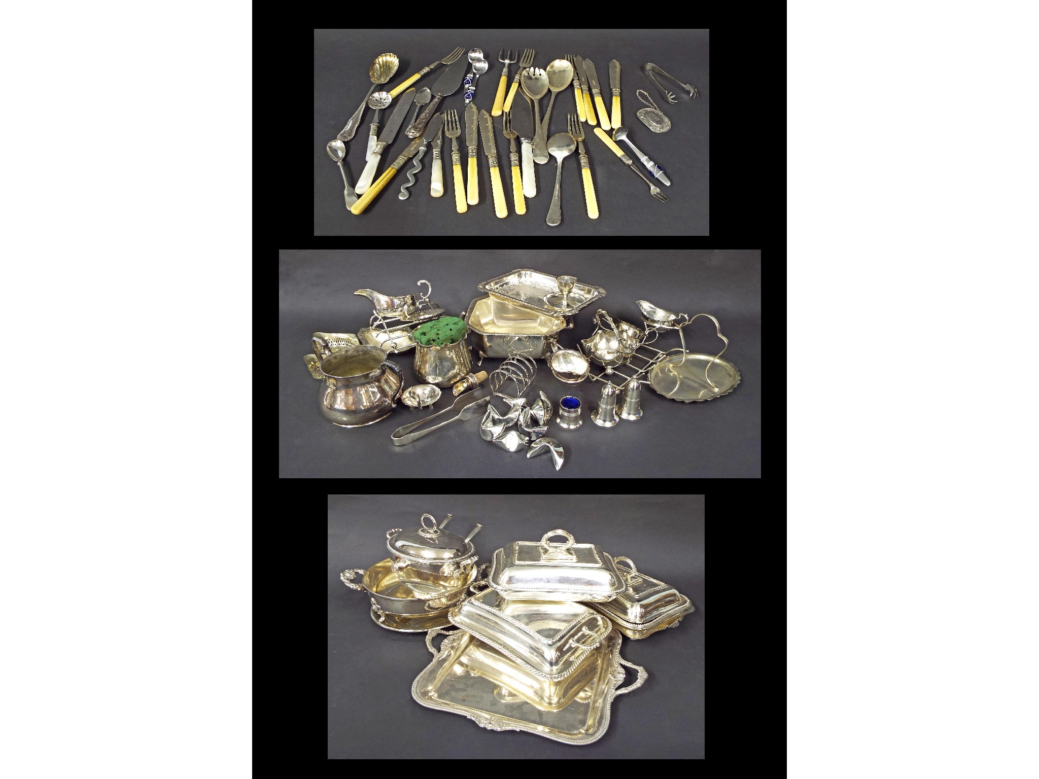 Appraisal: Large collection of silver plate to include a good quality