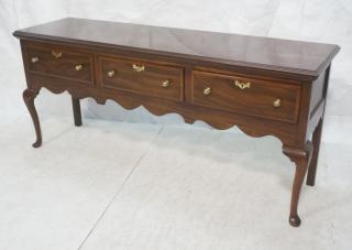 Appraisal: HENKEL HARRIS Solid Mahogany Server Buffet Queen Anne legs support