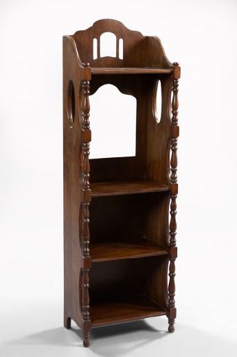 Appraisal: English Mahogany Etagere ca the shaped back above a single