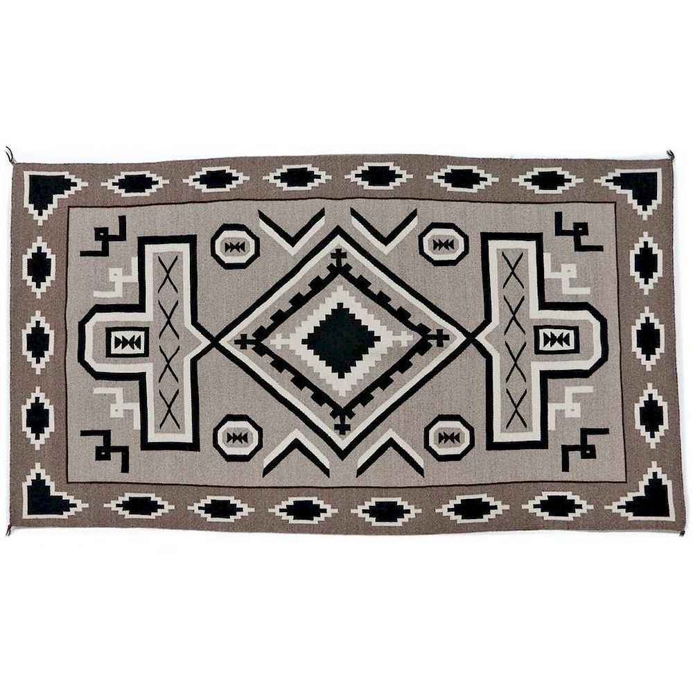 Appraisal: Navajo rug A contemporary example woven in a revival pattern