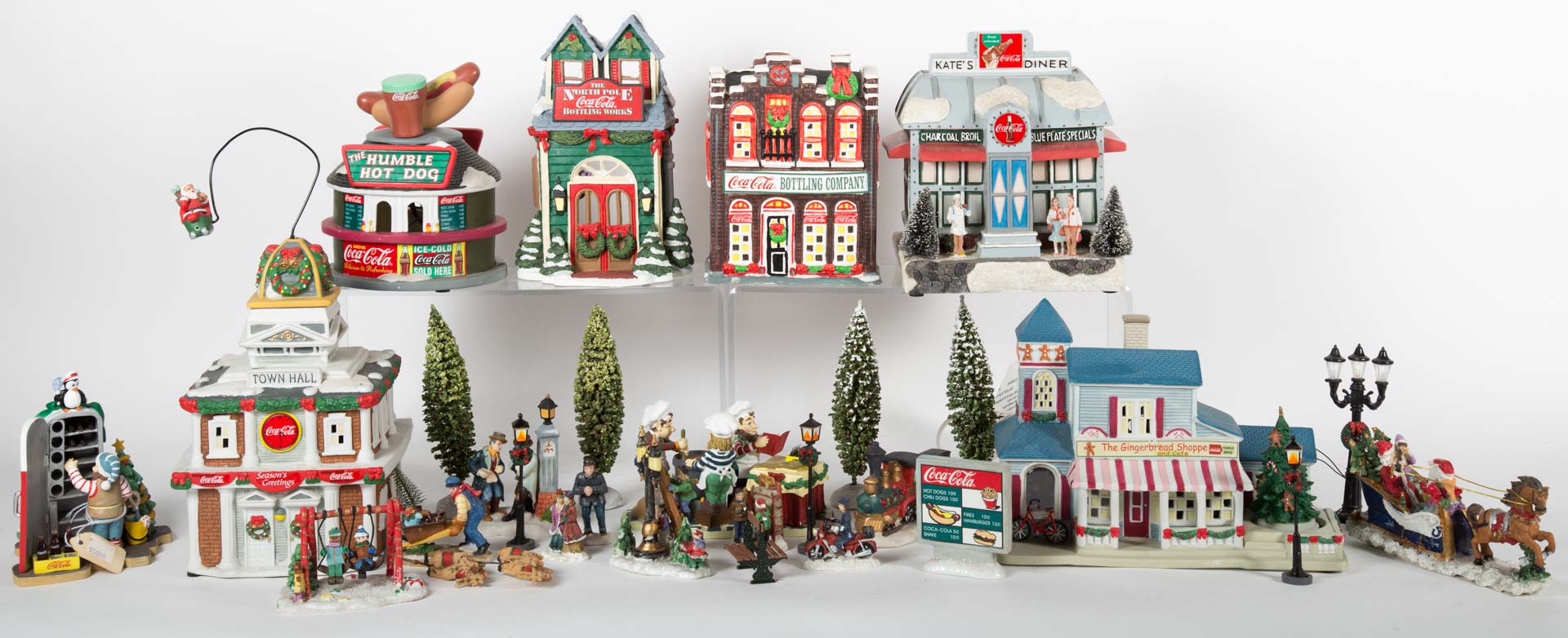 Appraisal: Assortment of Coca-Cola items including Christmas village related items and