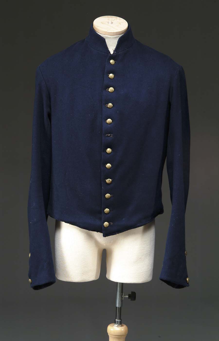 Appraisal: CIVIL WAR UNION MOUNTED JACKET Single-breasted dark blue wool shell