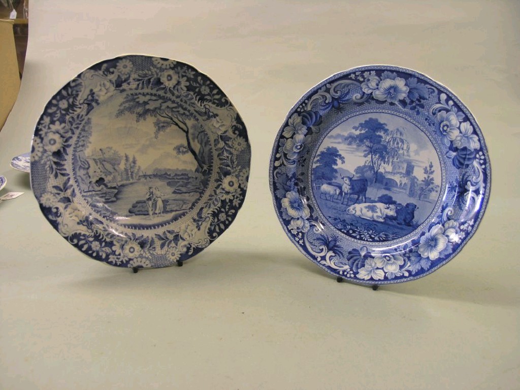 Appraisal: A pair of Brameld blue and white dessert dishes printed