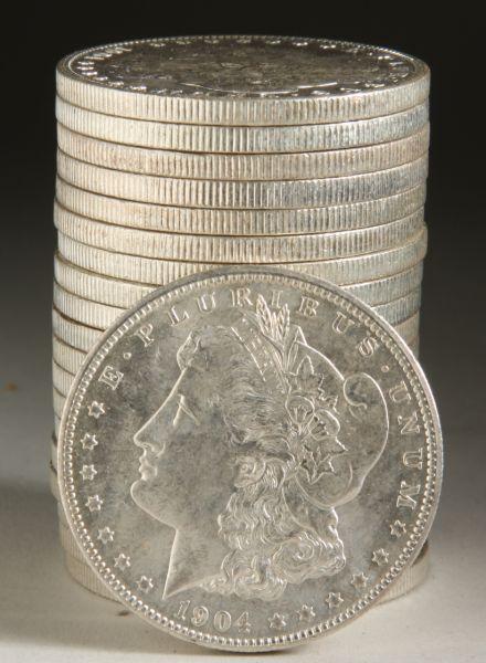 Appraisal: BU Roll -O Morgan Silver Dollars coins