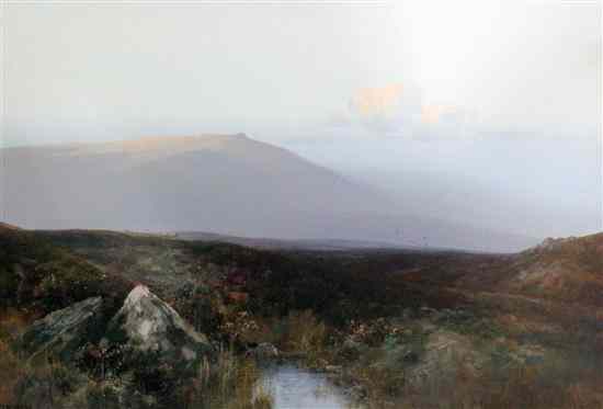 Appraisal: Frederick John Widgery - gouache 'The Moors near Great Hound