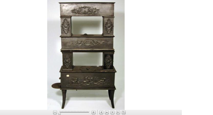 Appraisal: French cast iron stove th century