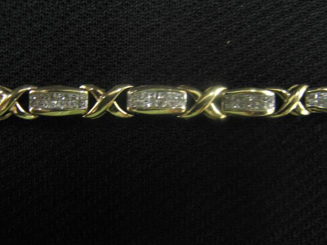 Appraisal: Diamond Bracelet fancy princess cut diamonds totaling carats in k