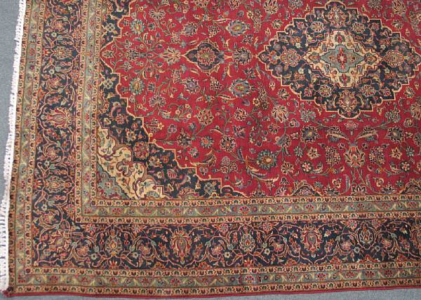 Appraisal: A Kashan carpet size approximately ft x ft