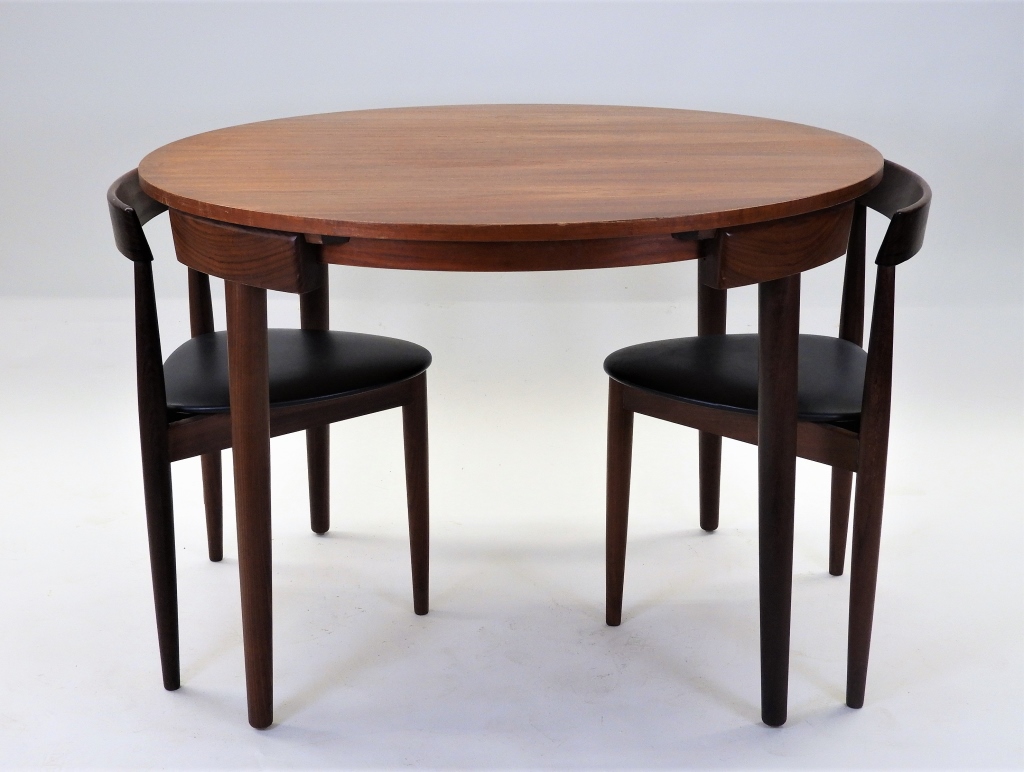 Appraisal: PC HANS OLSEN FOR FREM ROJLE ROUNDETTE DINING SET Denmark