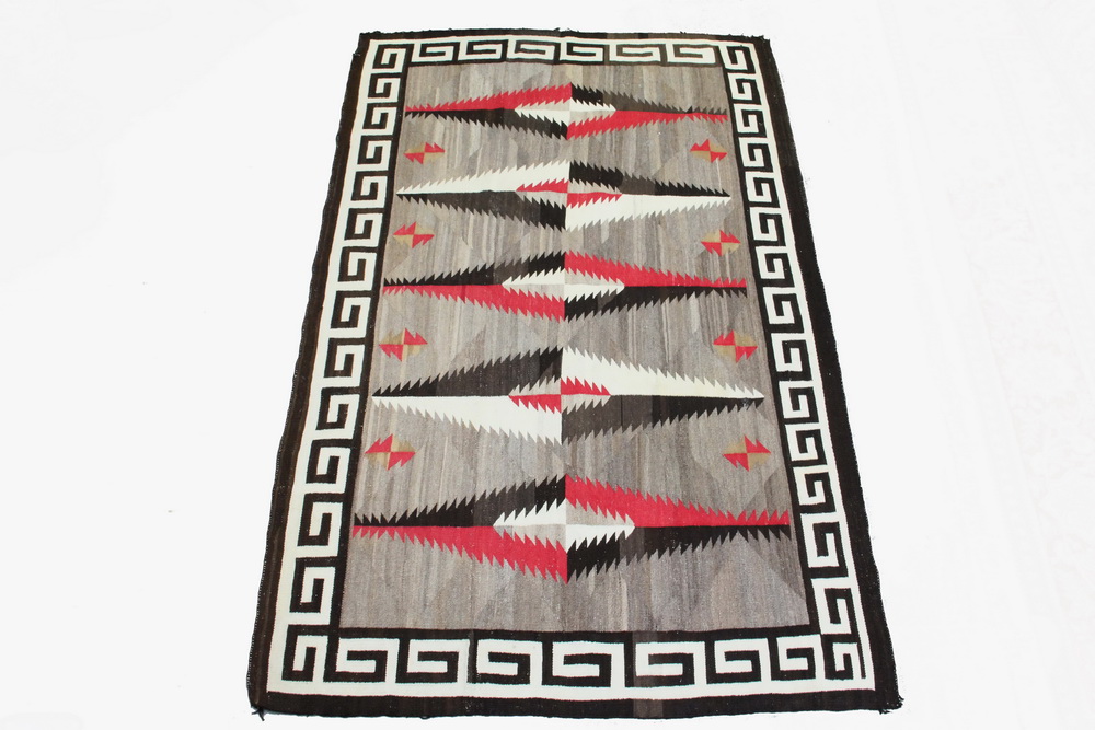 Appraisal: NATIVE AMERICAN RUG - Two Grey Hills Navajo Rug circa