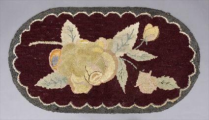 Appraisal: GROUP OF FIVE AMERICAN HOOKED RUGS Including rectangular and oval