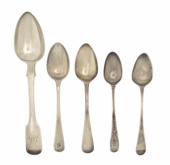 Appraisal: A Collection of Twelve English Silver Five O'Clock Spoons London