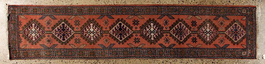 Appraisal: PERSIAN HAMADAN RUNNER Persian Hamadan runner ' x '