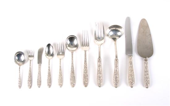 Appraisal: An American Sterling Silver Flatware Service Manchester Silver Co Length