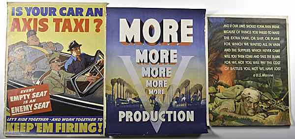 Appraisal: WWII IS Military Posters Lot of Three First poster is