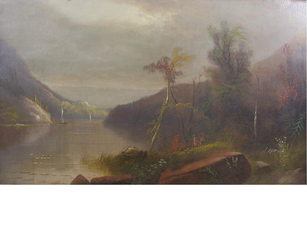 Appraisal: Hudson River School Landscape th c oil on canvas unsigned