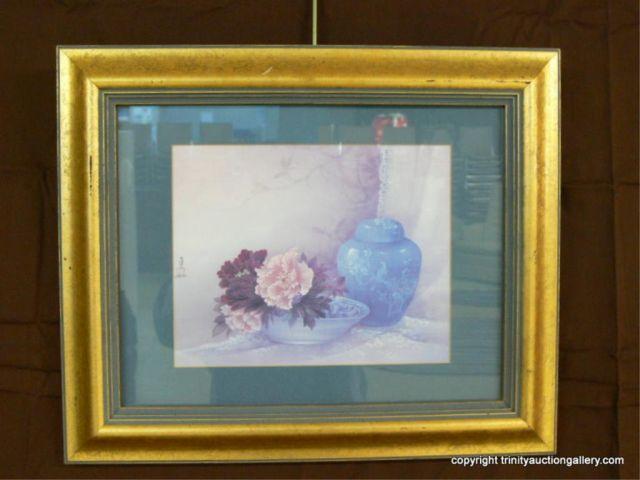 Appraisal: Lena Liu Still Life Watercolor - Nice - of brilliant