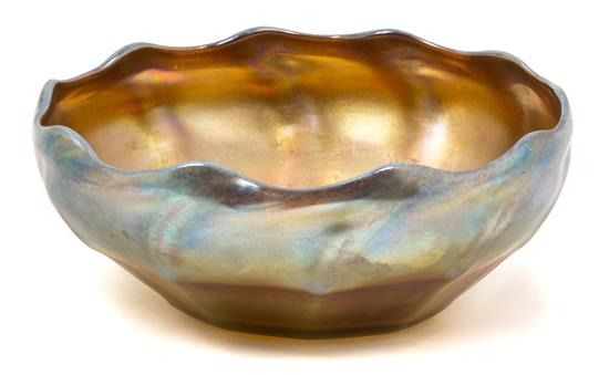 Appraisal: Sale Lot A Tiffany Studios Favrile Glass Bowl th century