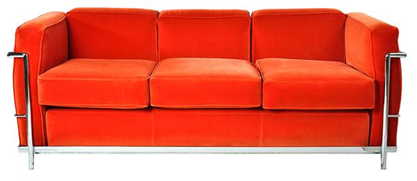 Appraisal: A LE CORBUSIER LC THREE SEAT SOFA c s Manufactured