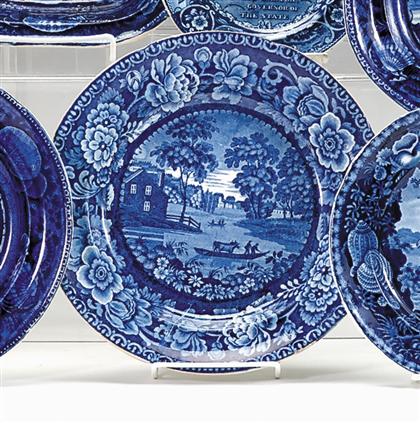 Appraisal: Historical blue transferware plate davenport and co longport circa Decorated