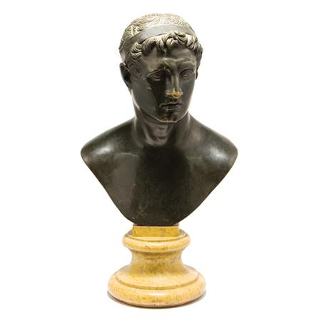 Appraisal: Italian Neoclassical Style Patinated-Bronze Bust of a Youth Estimate -