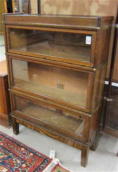 Appraisal: STACKING OAK BOOKCASE The Globe-Wernicke Co Ohio c having three