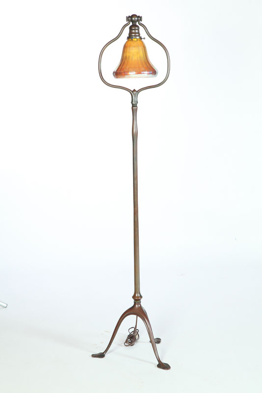 Appraisal: TIFFANY FLOOR LAMP American st quarter- th century bronze Tripod