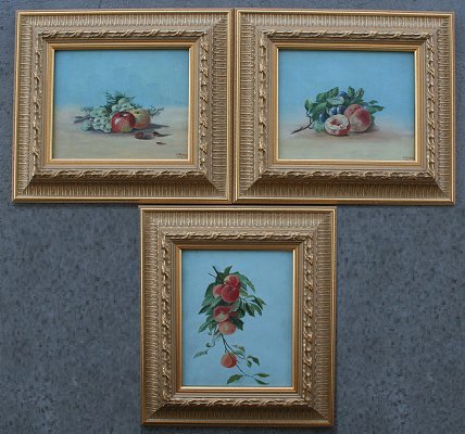 Appraisal: PIECE OIL B LOT OF STILL LIFES SIGNED L DAUJON