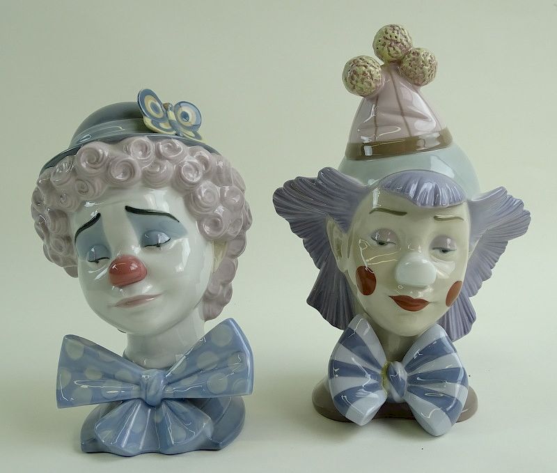 Appraisal: Collection of Two Lladro Clowns Collection of Two Lladro Clowns