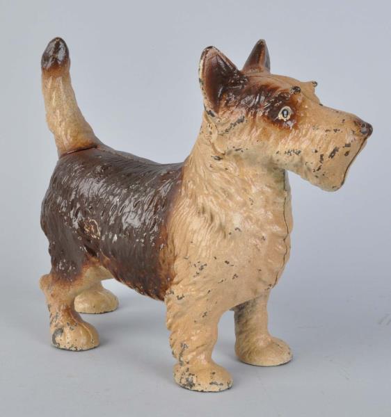 Appraisal: Cast Iron Standing Scottie Dog Doorstop Hubley cat No Full-figure