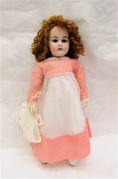 Appraisal: KESTNER GERMAN BISQUE SOCKET HEAD DOLL having curly brown wig