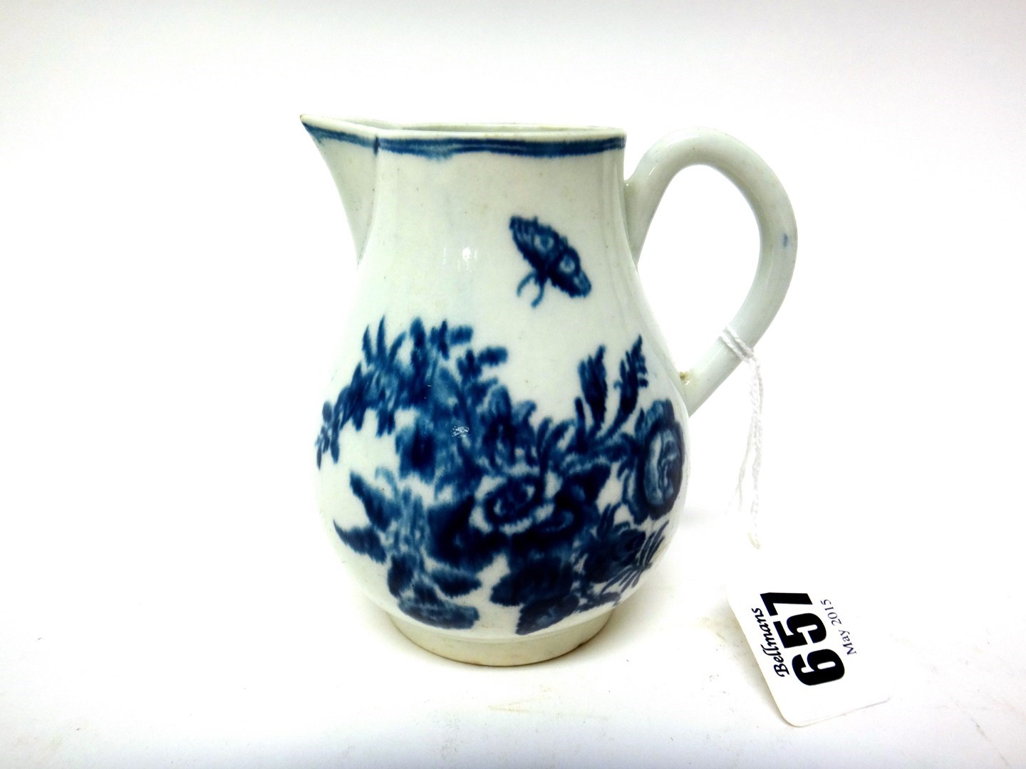 Appraisal: A Worcester sparrow beak porcelain jug late th century decorated