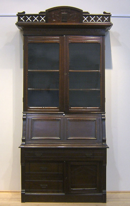 Appraisal: Victorian secretary bookcase late th c h w