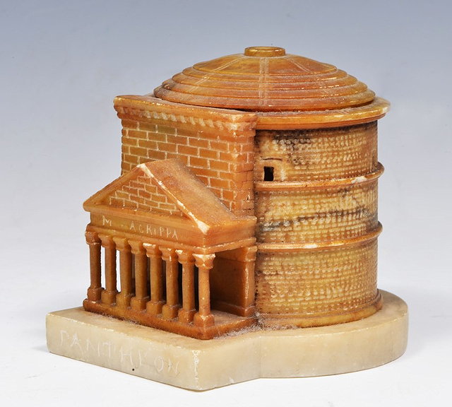 Appraisal: AN ALABASTER GRAND TOUR MODEL OF THE PANTHEON cm high