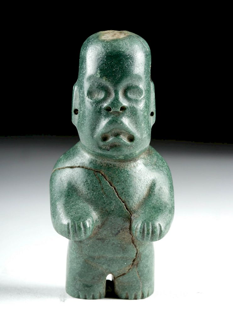 Appraisal: Near Miniature Olmec Green Stone Figure Pre-Columbian Southern Mexico to