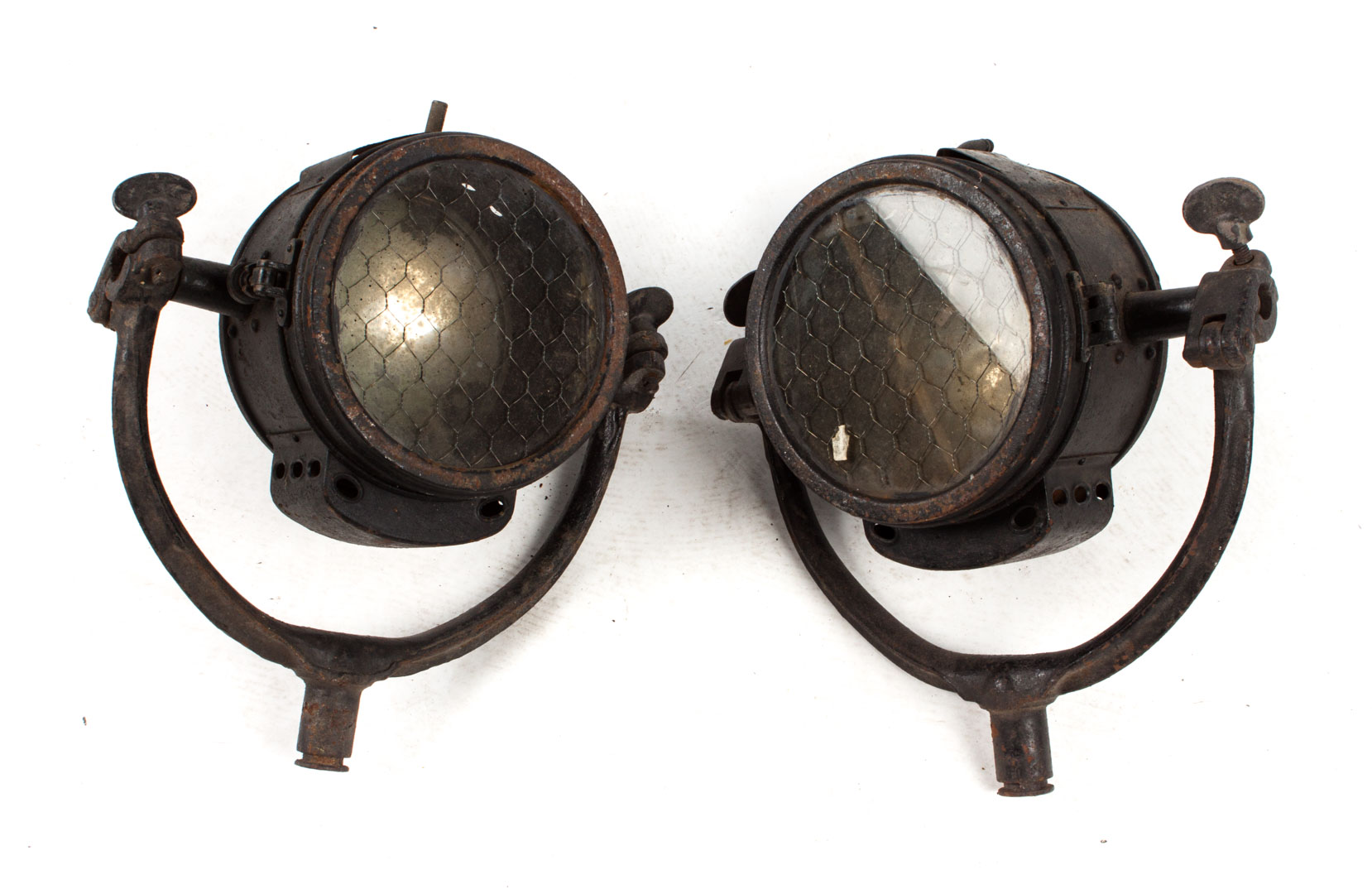 Appraisal: Pair of WWII era ship search lights sheet metal and