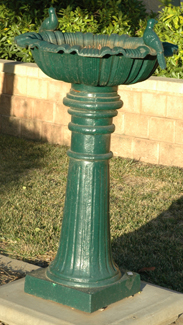 Appraisal: A VICTORIAN STYLE CAST IRON BIRD BATH cm high