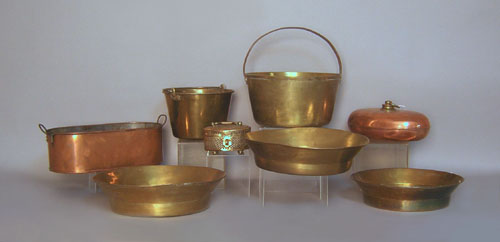 Appraisal: Eight pcs of misc copper and brass th c