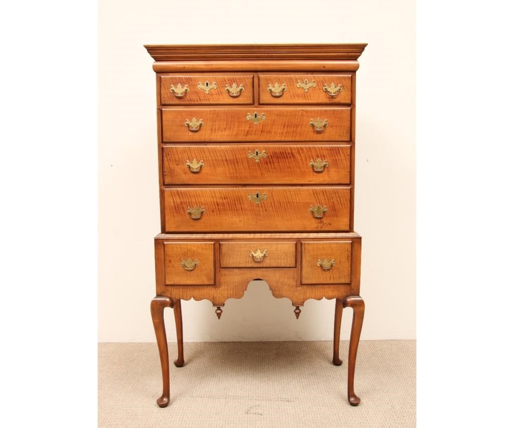 Appraisal: New England Queen Anne two-part highboy circa h x w