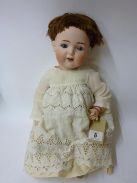 Appraisal: A Simon Halbig bisque head Mama character doll with blue