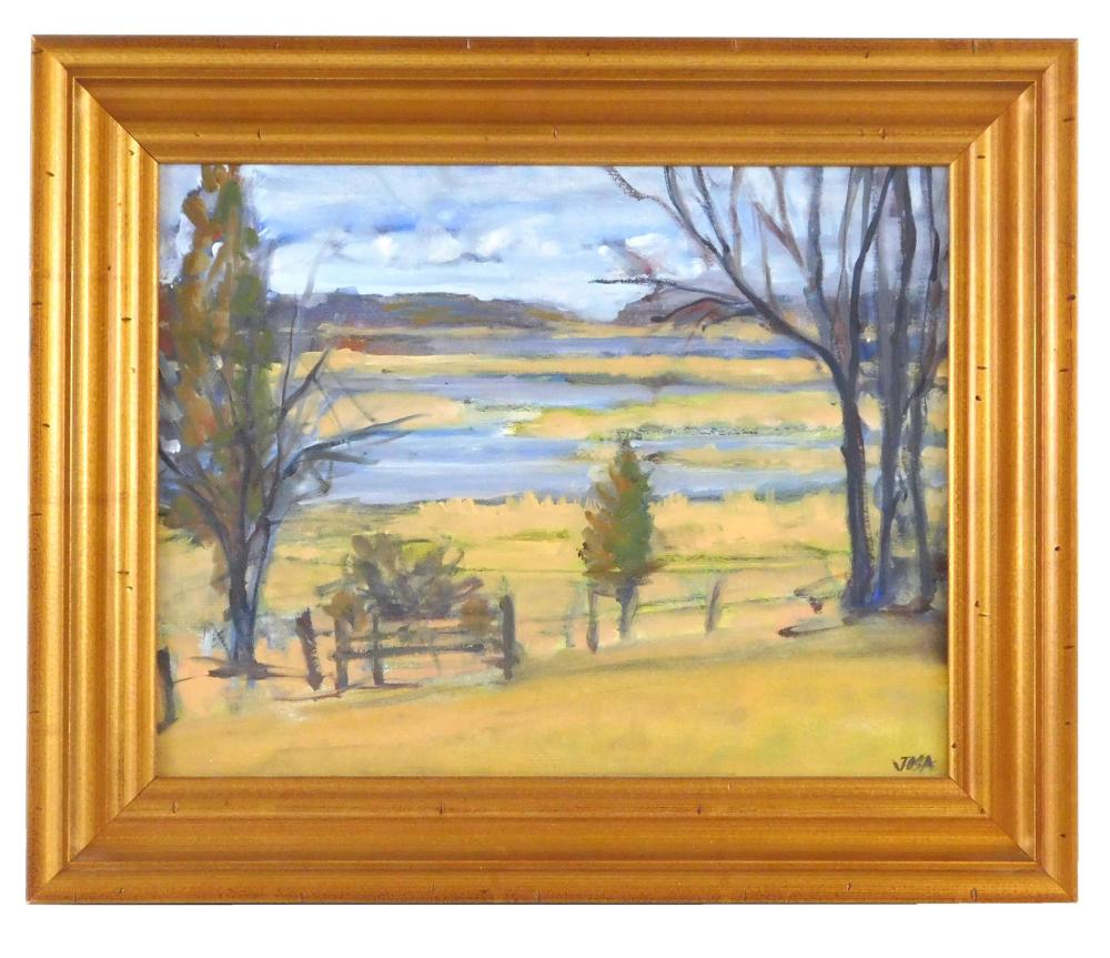 Appraisal: Josa Weatherwax Connecticut th C Lyme Marsh oil on canvas