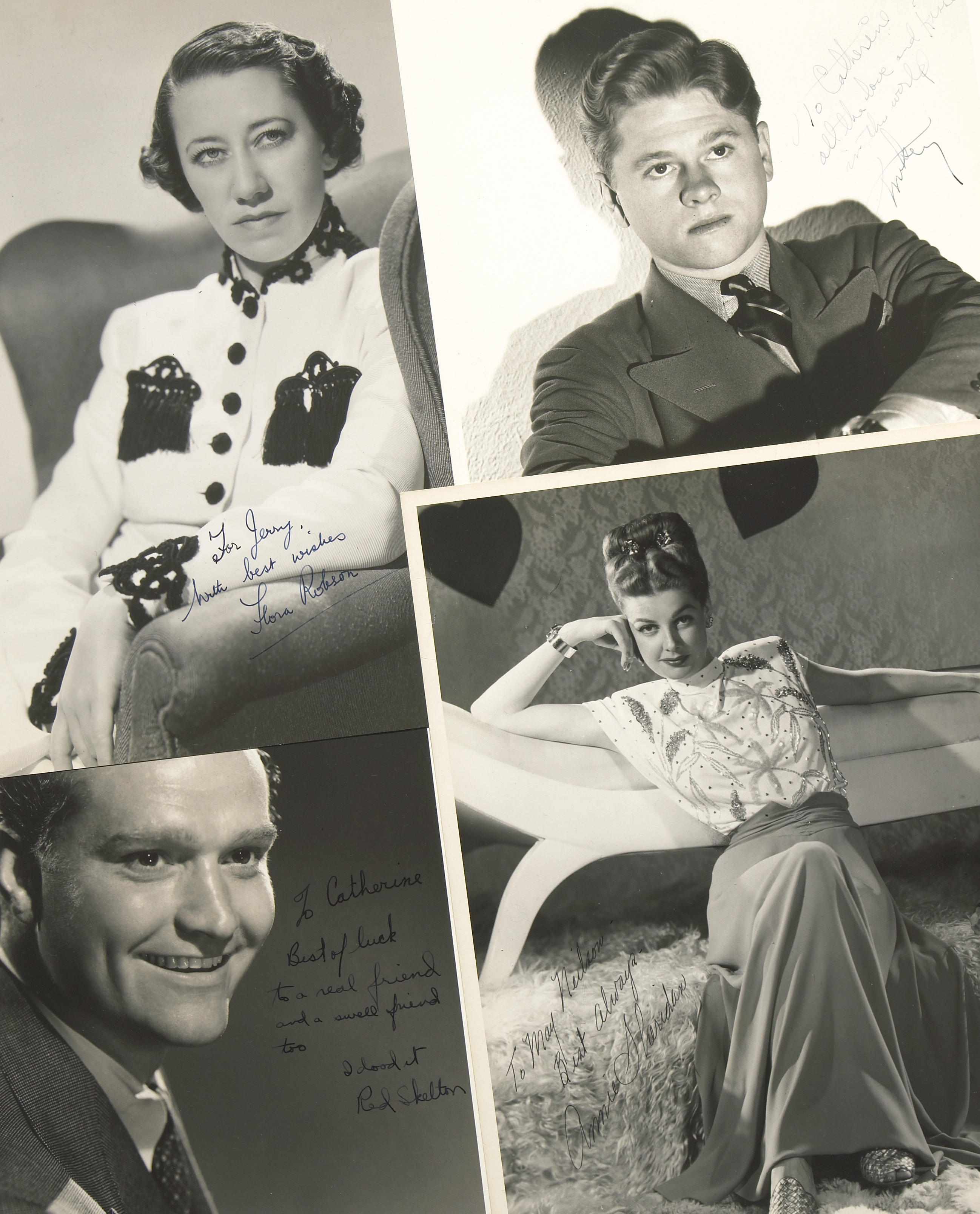 Appraisal: Vintage Hollywood star signed photos A group of eighteen large