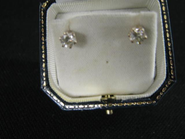 Appraisal: Diamond Stud Earrings carat SI- L color k yellow gold