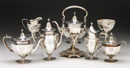 Appraisal: Seven piece sterling tea and coffee service retailer's mark for