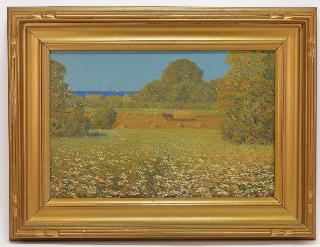 Appraisal: HARRY NEYLAND HAY FIELD LANDSCAPE PAINTING Massachusetts - Depicts a