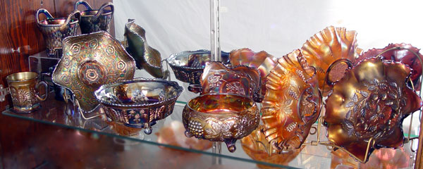 Appraisal: PIECE LOT VINTAGE AMETHYST COBALT CARNIVAL GLASS