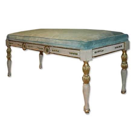 Appraisal: Louis XVI Style Ivory Painted Bench Estimate nbsp nbsp nbsp